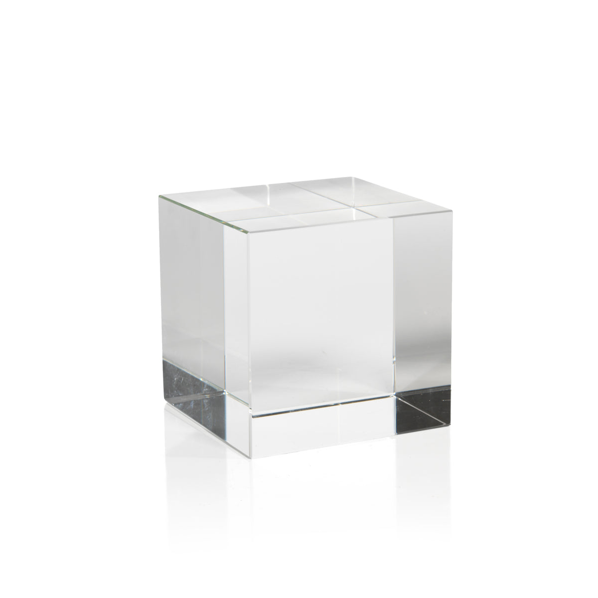 Zodax 4.5-Inch Jacy Crystal Glass Straight Cube