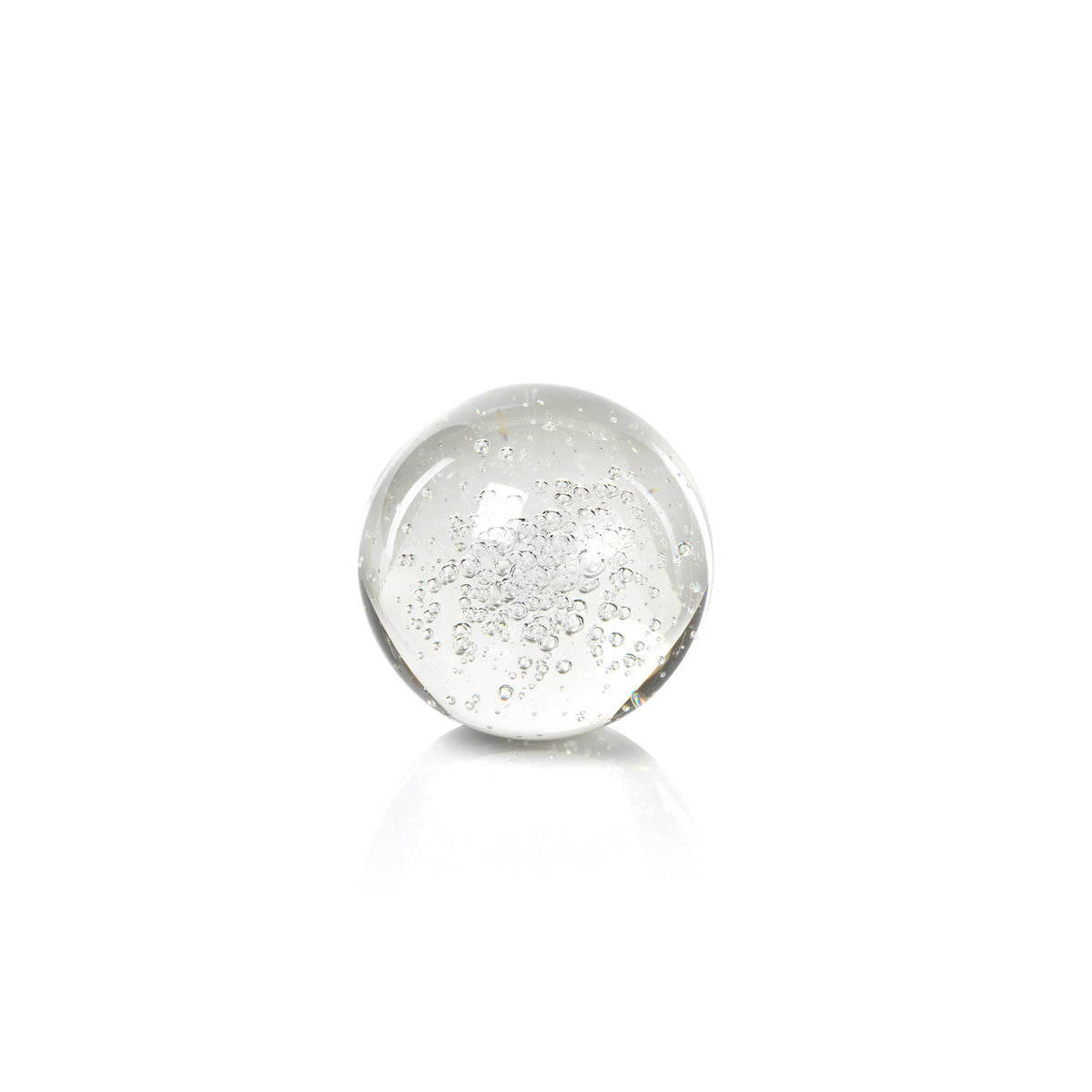 Zodax 4-Inch Crystal Fill Ball with Bubbles,  Set of 2