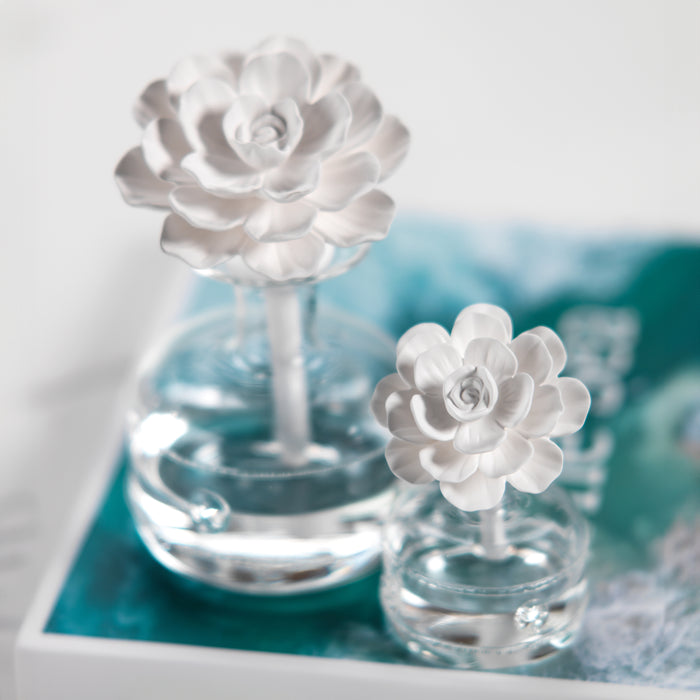Zodax Mini Grand Casablanca Porcelain Diffuser, White Rose