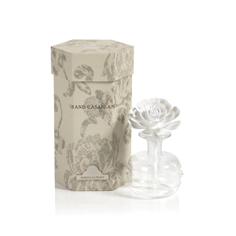 Zodax Grand Casablanca Porcelain Diffuser, Moroccan Peony
