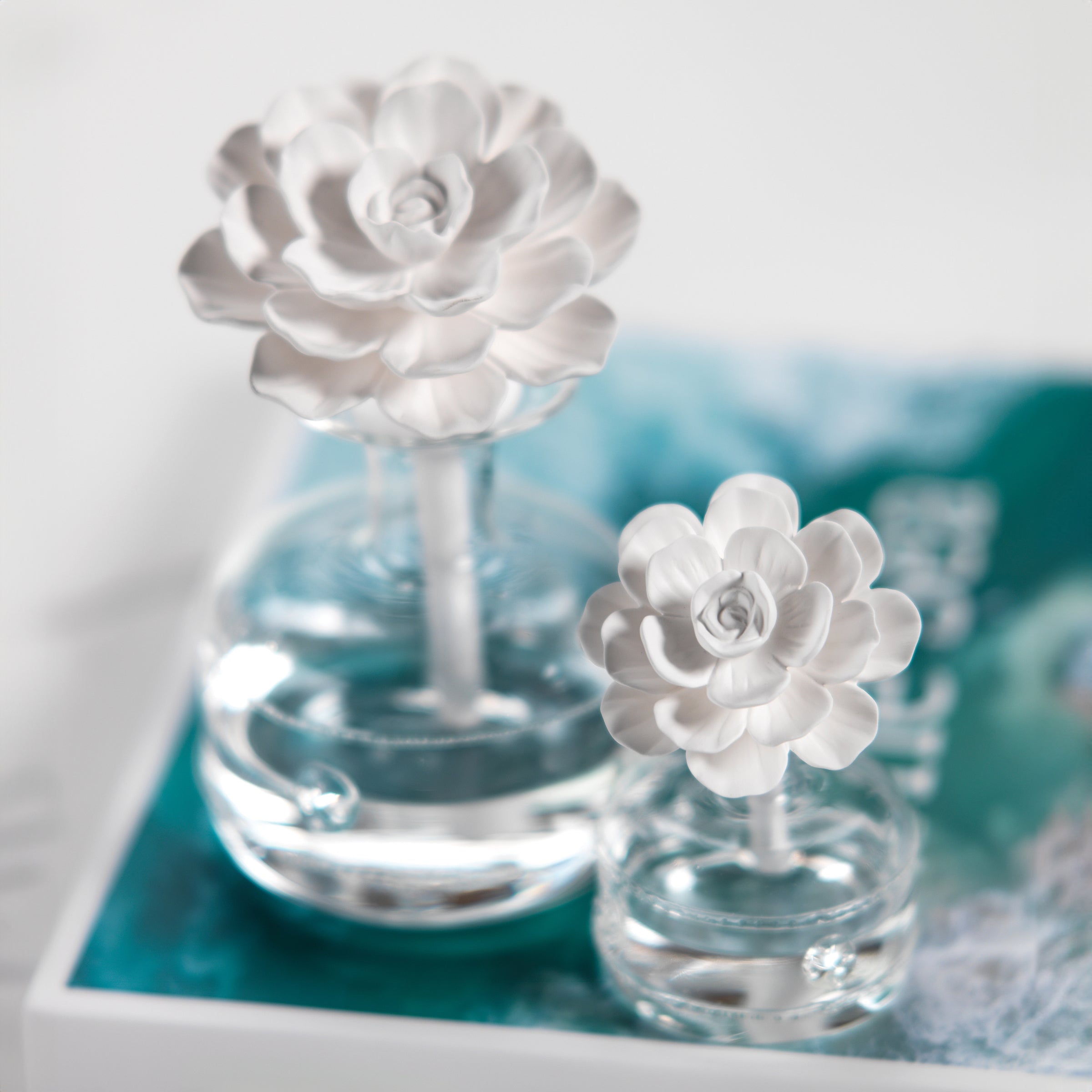 Zodax Grand Casablanca Porcelain Diffuser, White Rose