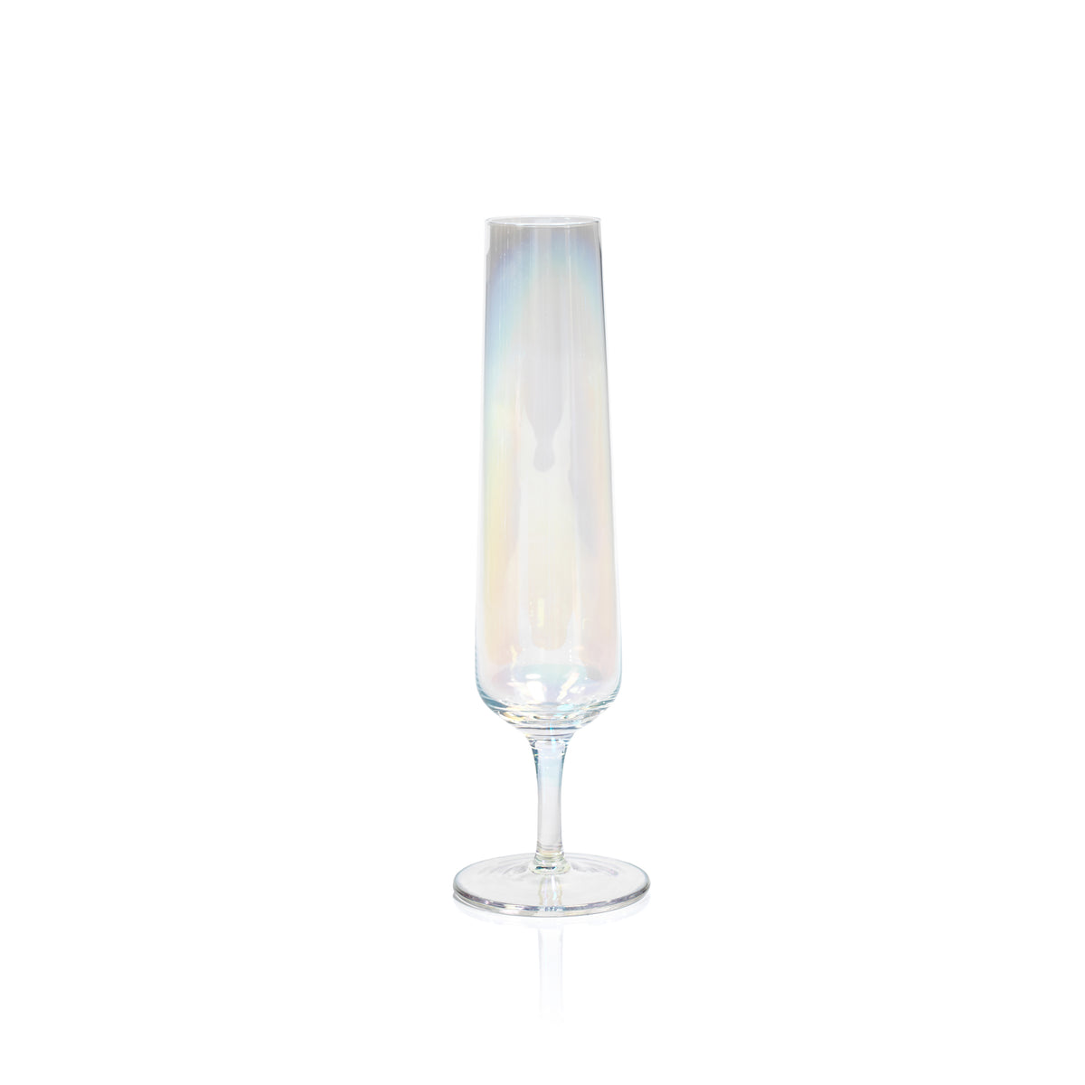Zodax Festive Iridescent  Champagne Flutes, Set of 6
