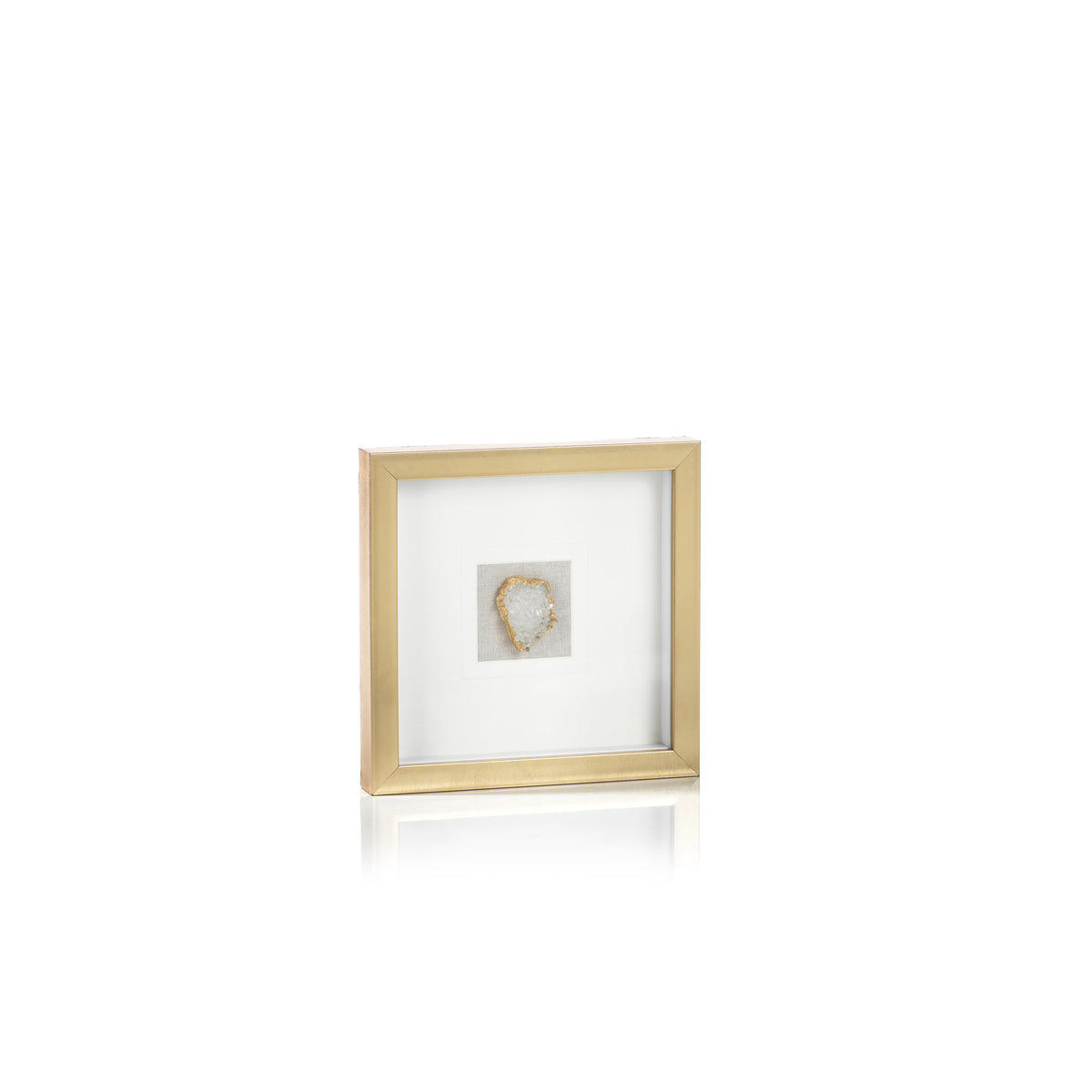 Zodax Muzo Gold Framed Crystal Wall Decor, 12 x 12