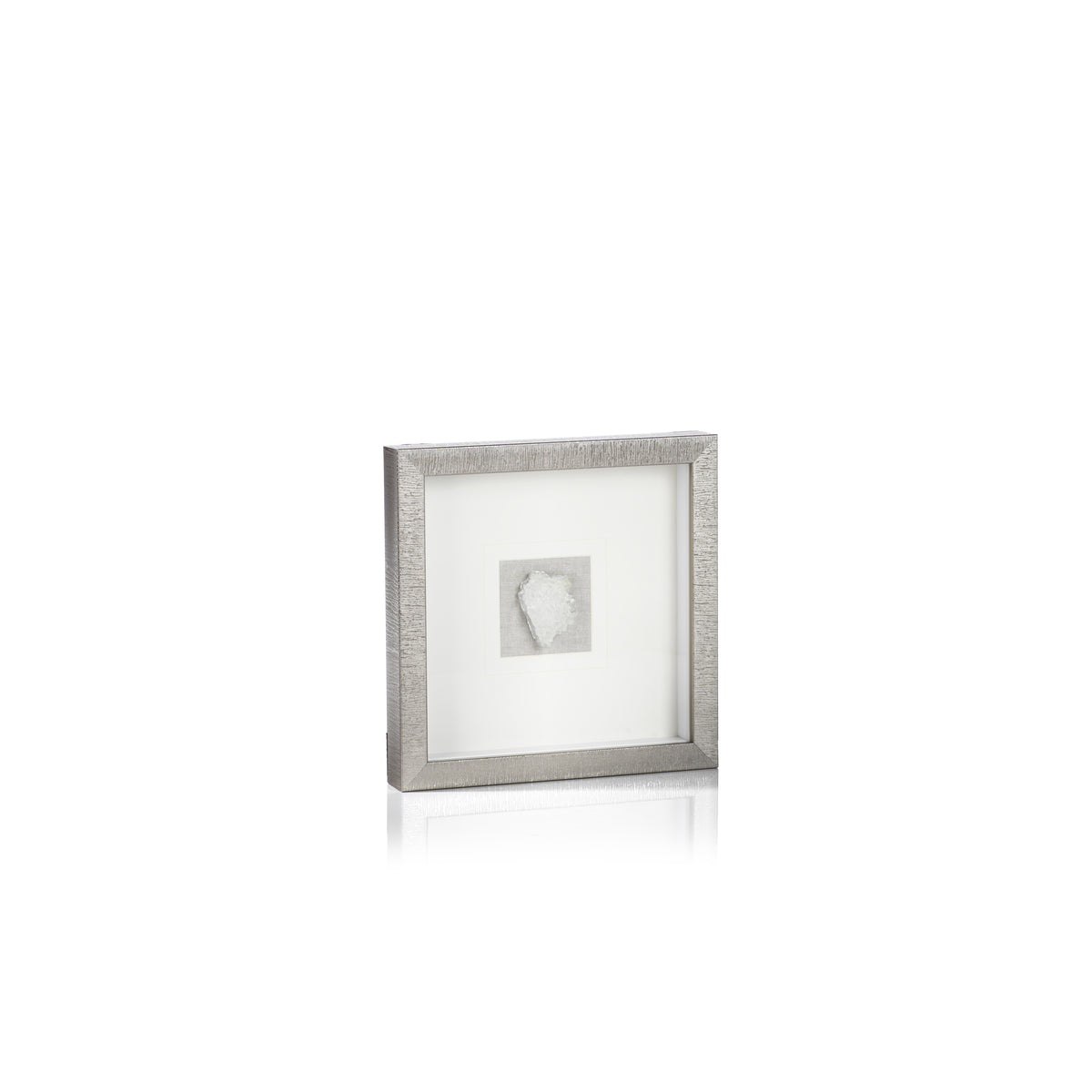 Zodax Muzo Silver Framed Crystal Wall Decor, 12 x 12