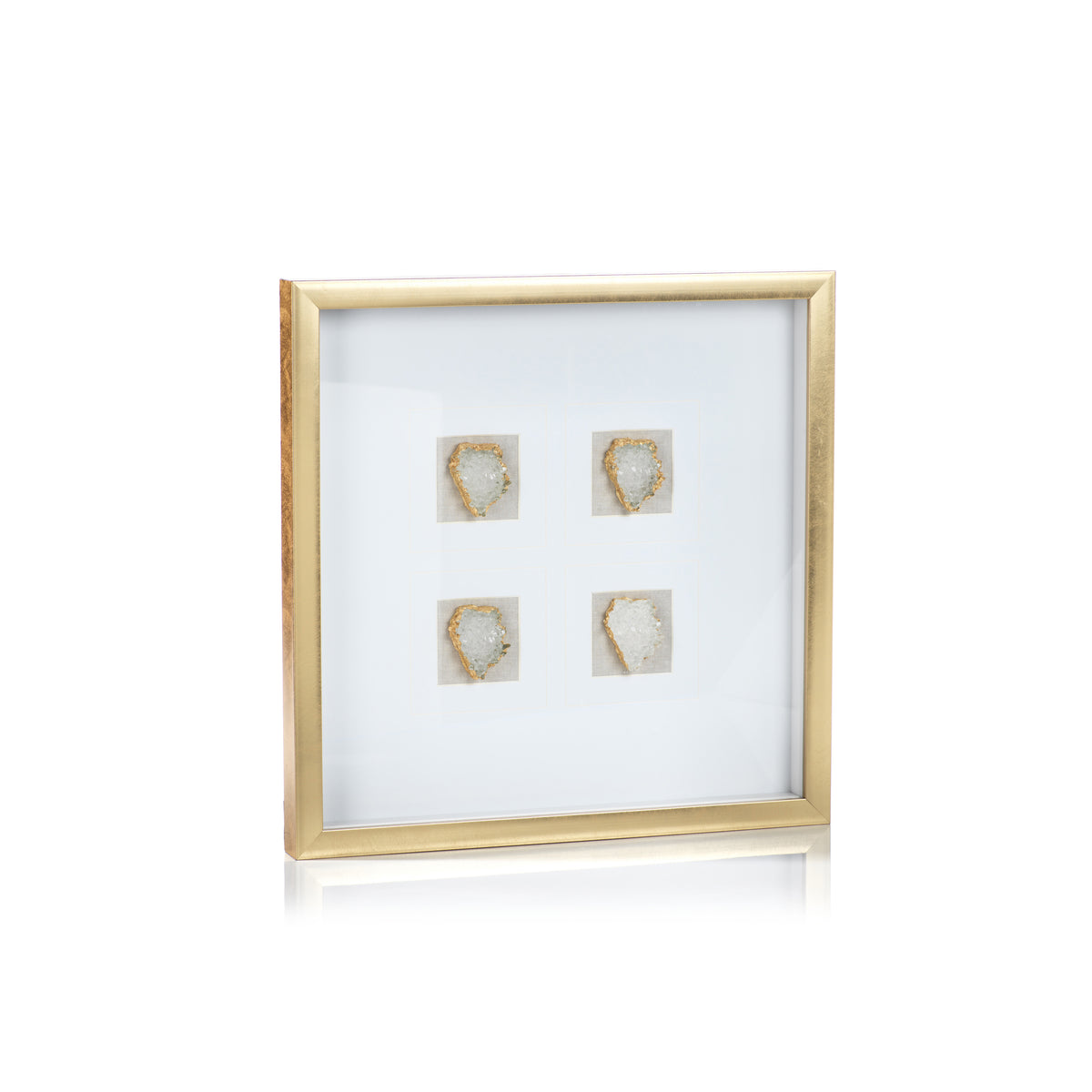 Zodax Muzo Gold Framed Crystal Wall Decor, 20 x 20