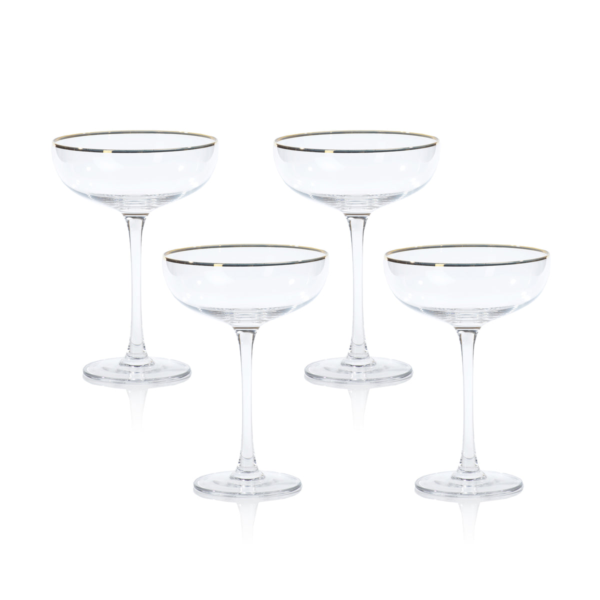 Zodax 7.25" Tall Martini Glasses, Set of 4