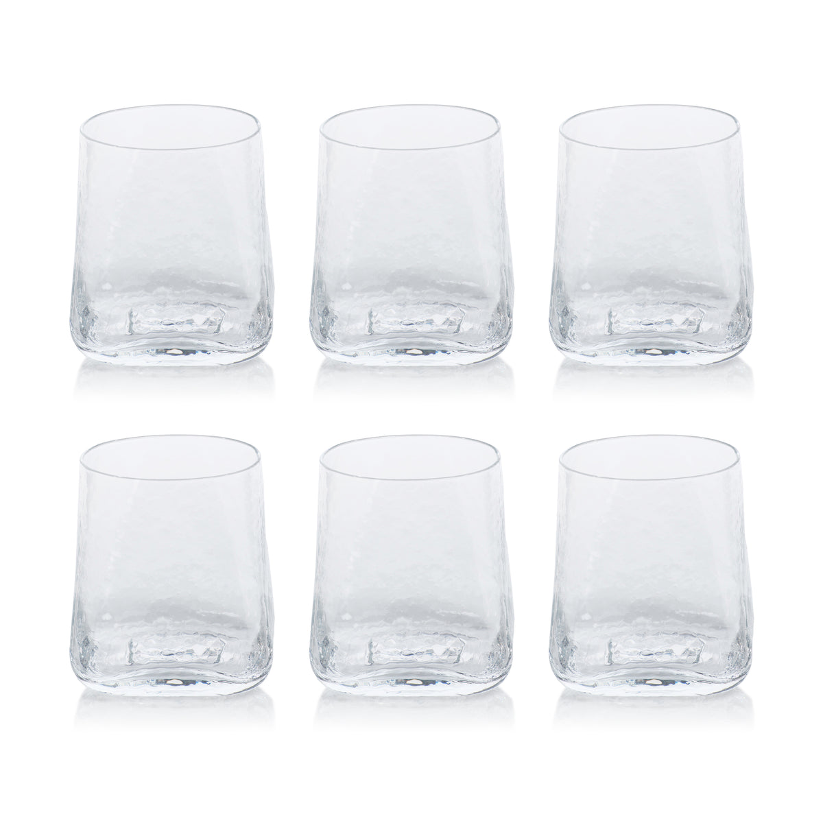 Zodax Kaberi Hammered Rock Glasses, Set of 6