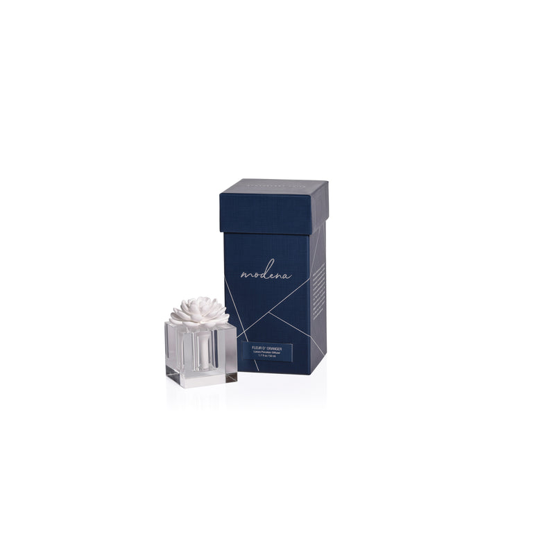 Zodax Modena Small Porcelain Diffuser, Fleur d' Oranger