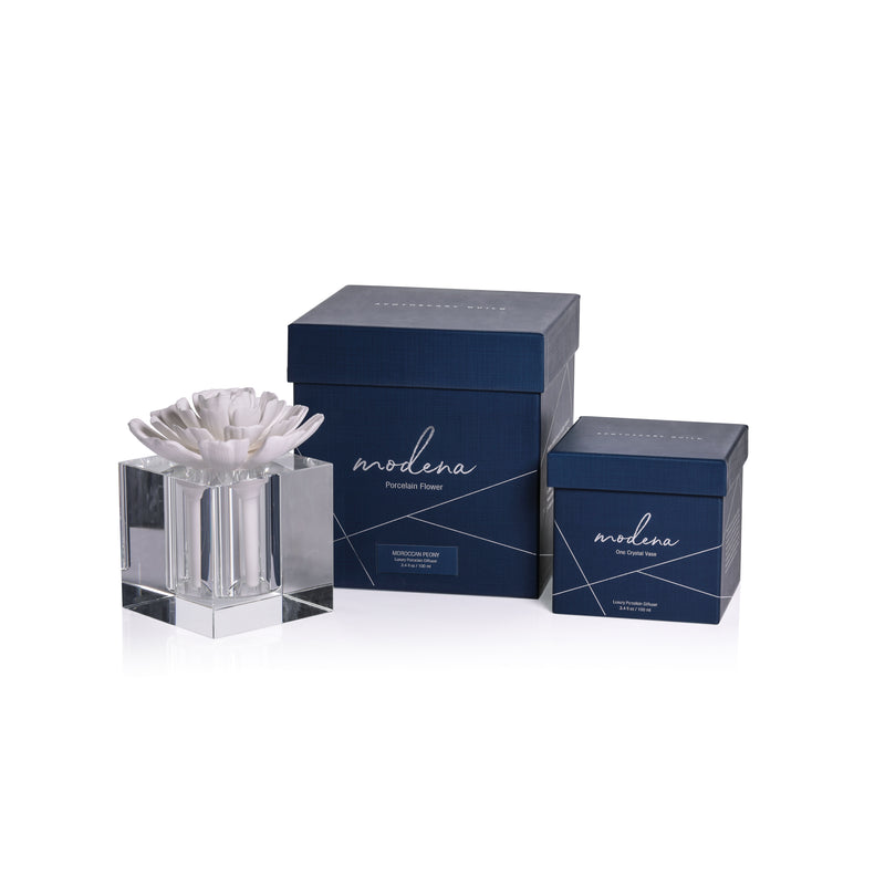Zodax Modena Large Diffuser Gift Set, Moroccan Peony
