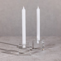 Zodax Coco 2-Piece Set Crystal Glass Taper Candle Holders