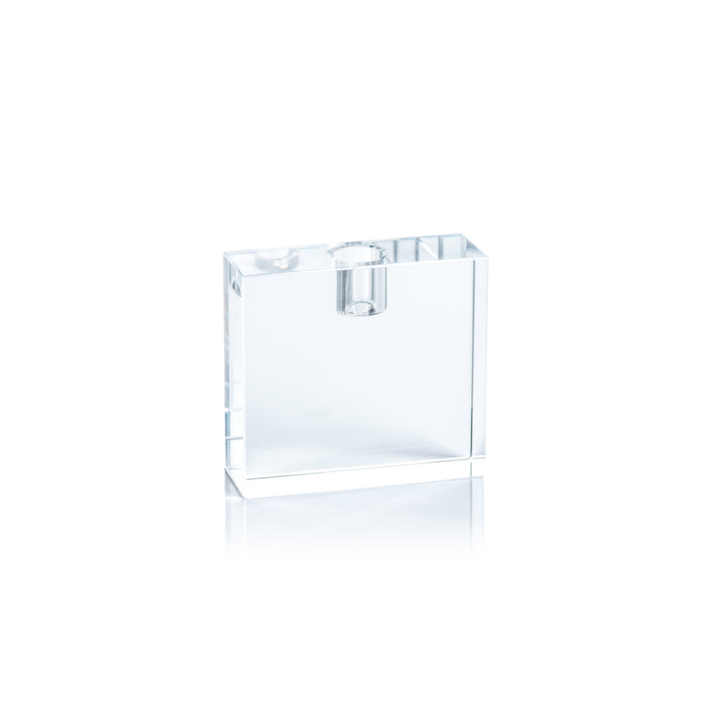Zodax Romy Crystal Glass Taper Candle Holder, Large