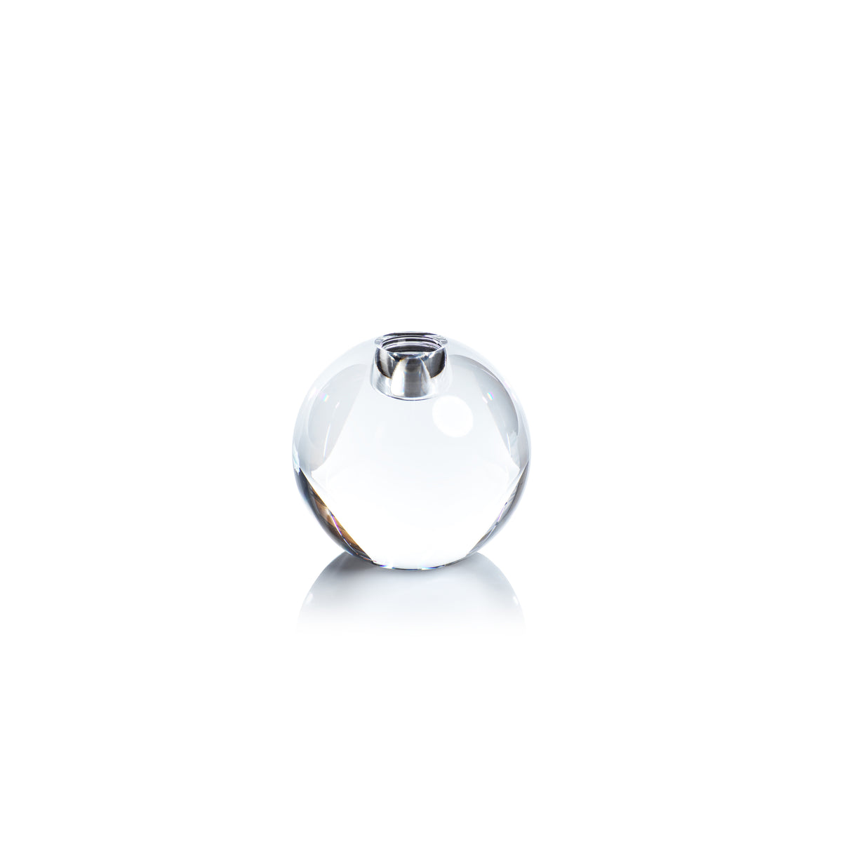Zodax Coco 2-Piece Set Crystal Glass Taper Candle Holders