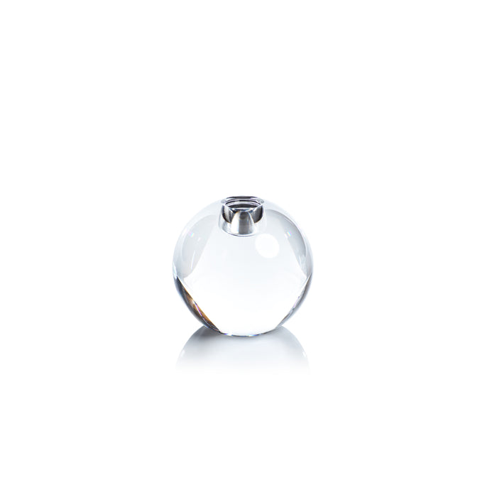 Zodax Coco 2-Piece Set Crystal Glass Taper Candle Holders