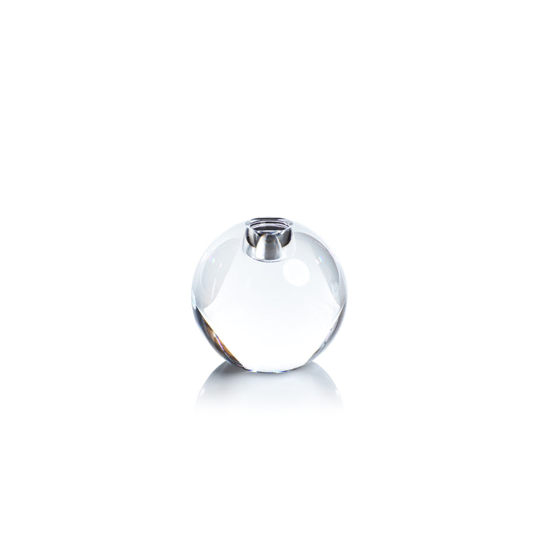 Zodax Coco 2-Piece Set Crystal Glass Taper Candle Holders