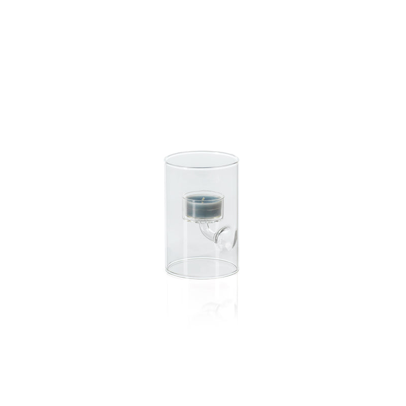 Zodax Kelly 4-Piece Set Glass Tealight Holder/Hurricane, Small