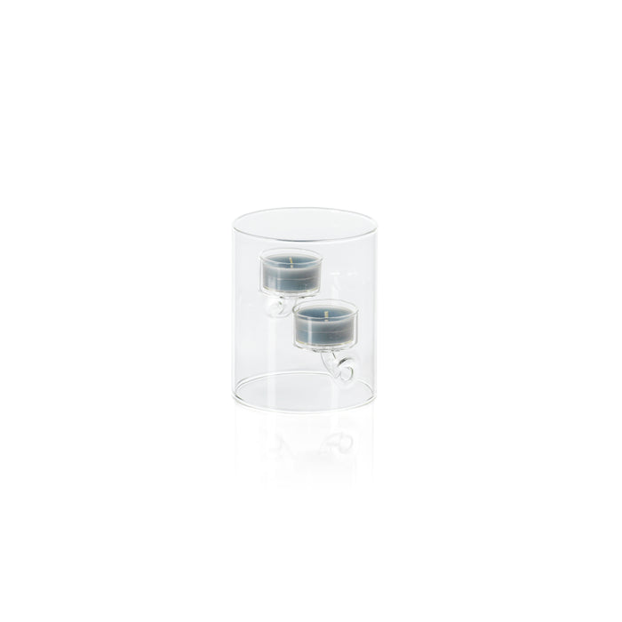 Zodax Kelly 4-Piece Set Double Tealight Holder/Hurricane