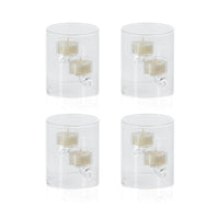 Zodax Kelly 4-Piece Set Double Tealight Holder/Hurricane