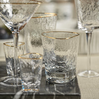 Zodax Kampari Triangular Double Old Fashioned Glasses, Set of 4