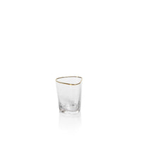 Zodax Kampari Triangular Double Old Fashioned Glasses, Set of 4