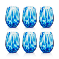 Zodax Mauritius Stemless All Purpose Glasses, Set of 6