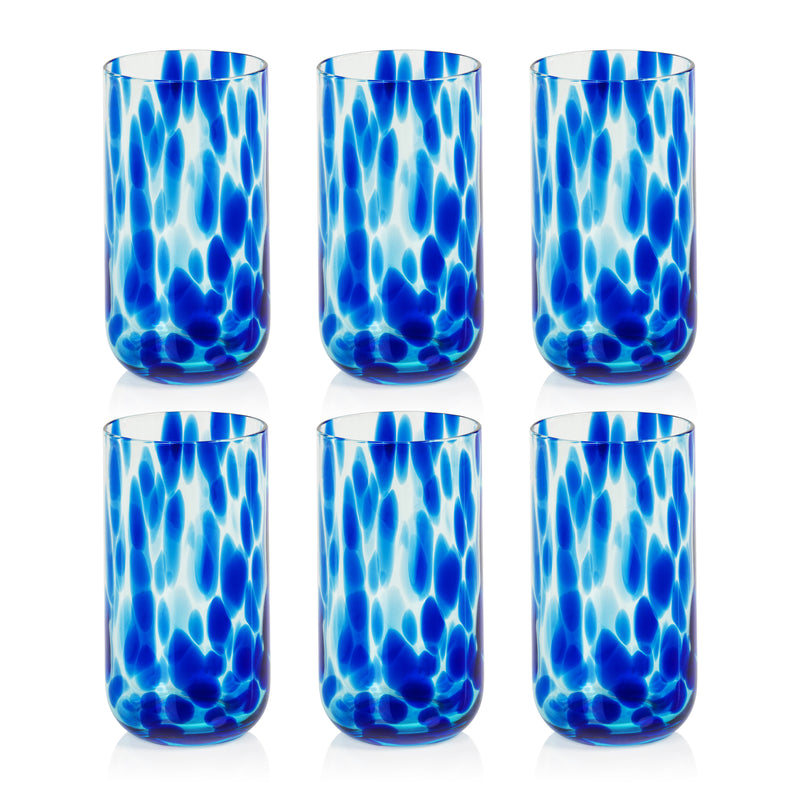 Zodax Mauritius Highball Glasses, Set of 6