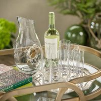 Zodax Assorted Botanical Etched Flutes, Set of 6