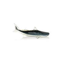 Zodax Decorative Glass Wildlife Blue Shark Figurine, Small