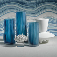Zodax Falko Powder Glass Vase, 10.25"