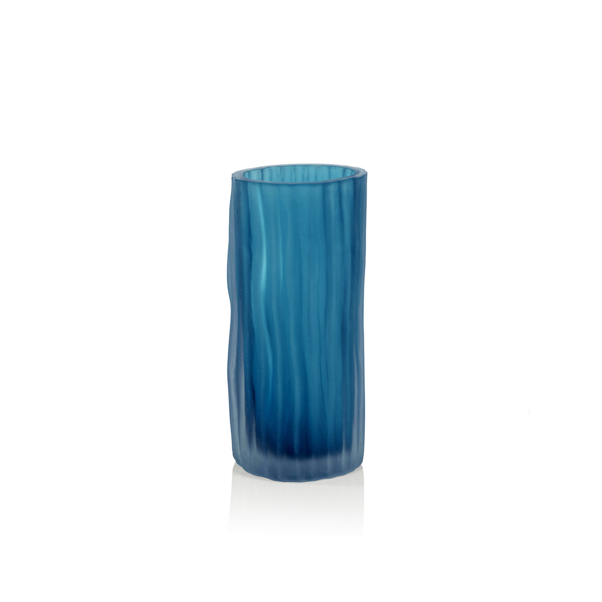 Zodax Falko Powder Glass Vase, 10.25"