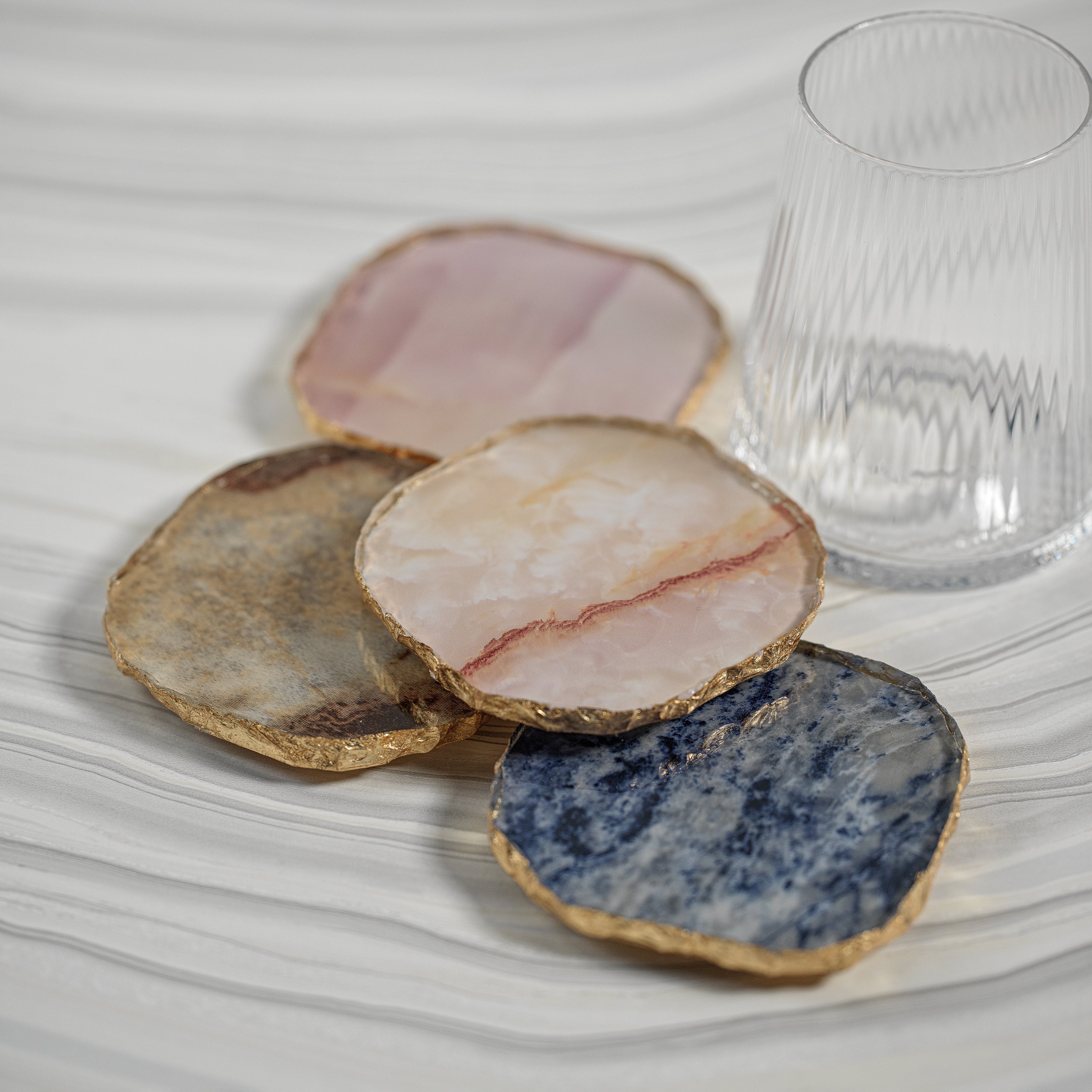 Zodax Agate Marble Coasters - Thumbnail 2