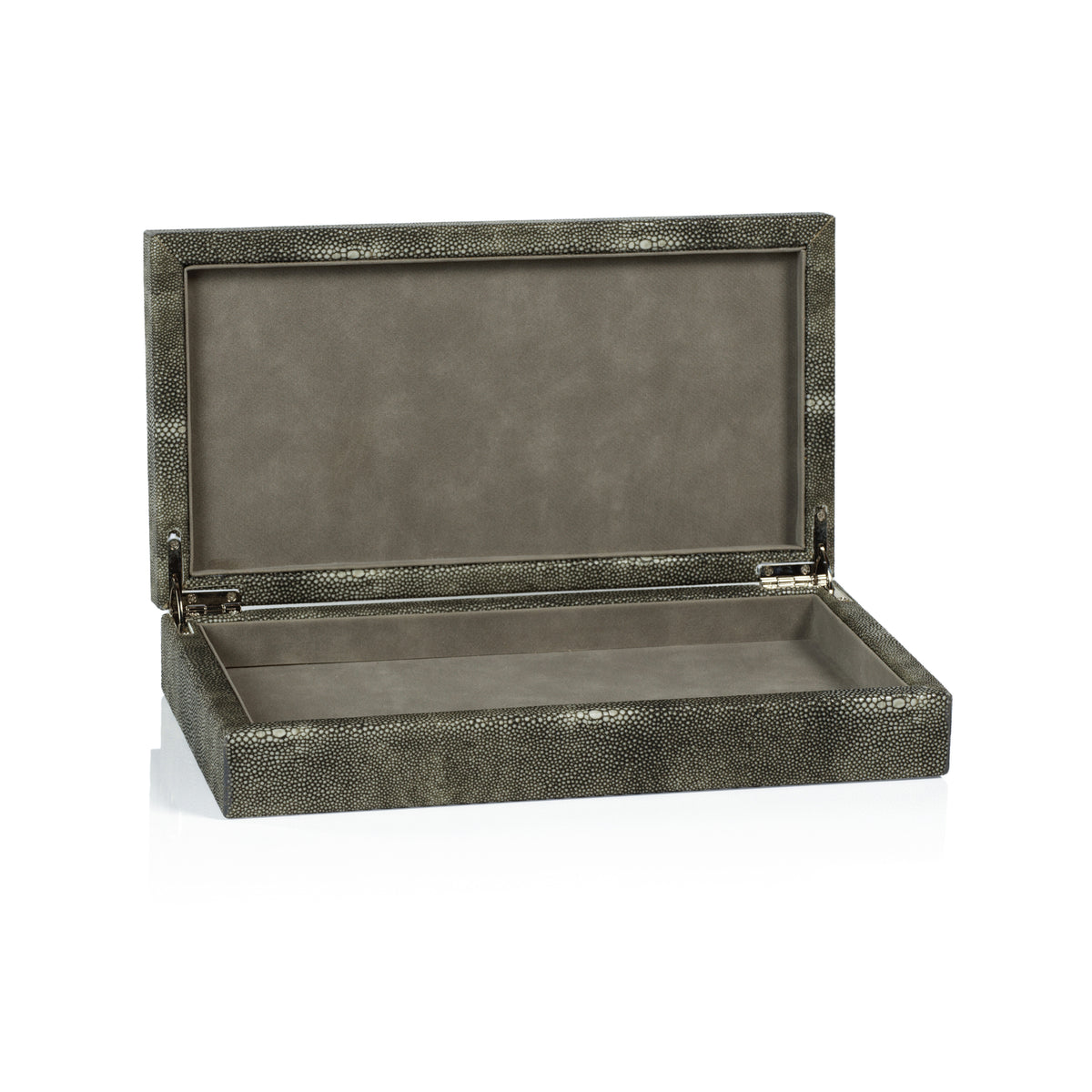 Zodax Bari Faux Shagreen Leather Decorative Box, Small