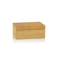Zodax Mati Natural Grasscloth Decorative Box, 9"x 6" x 4"