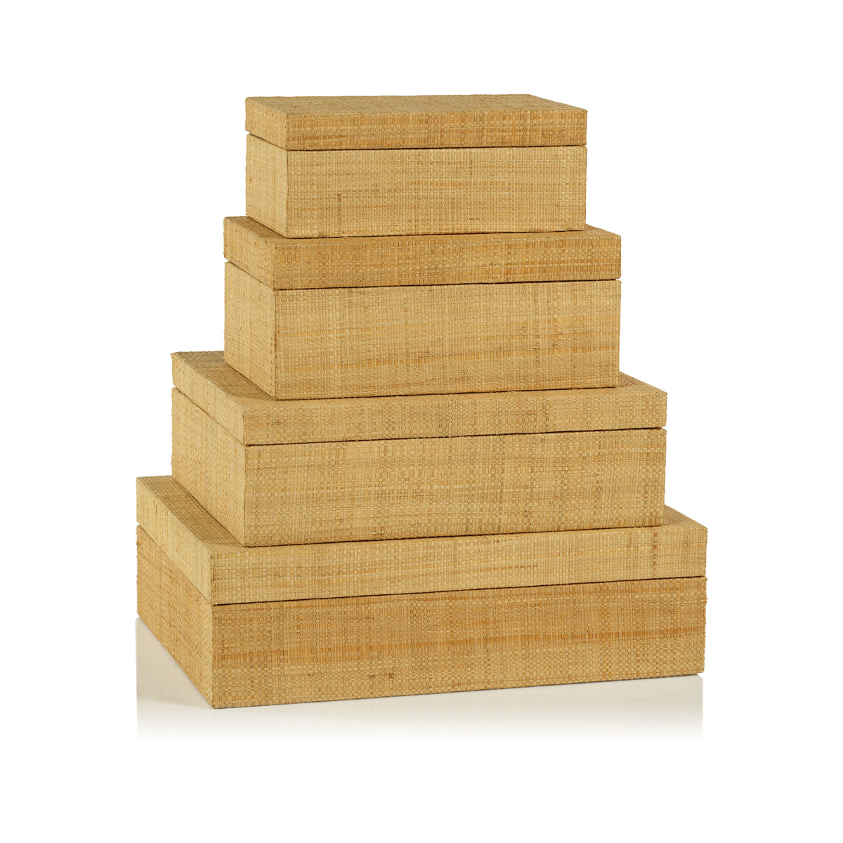 Zodax Mati Natural Grasscloth Decorative Box, 9"x 6" x 4"