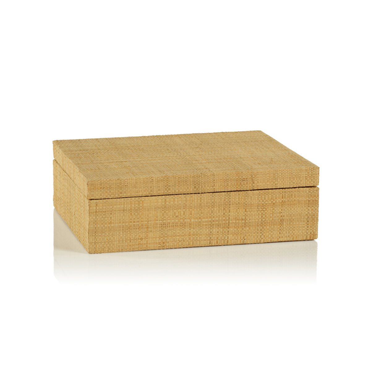 Zodax Mati Natural Grasscloth Decorative Box, 11" x 9" x 4"