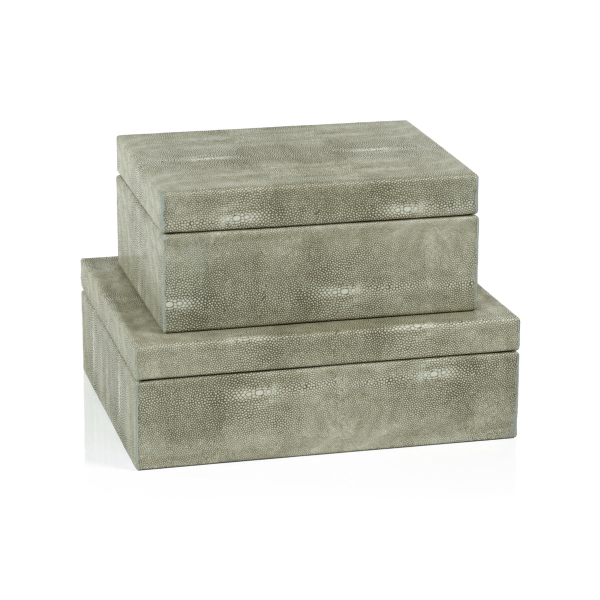 Zodax Molfeta  Shagreen Leather Decorative Box, Small