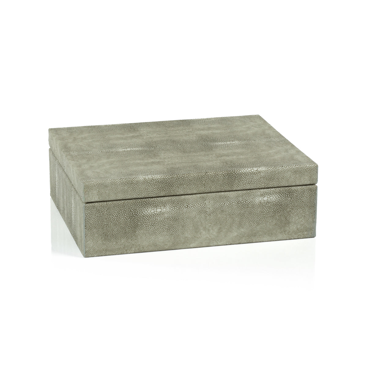 Zodax Molfeta Shagreen Leather Decorative Box, Large