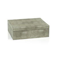 Zodax Molfeta Shagreen Leather Decorative Box, Large