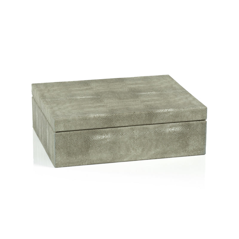Zodax Molfeta Shagreen Leather Decorative Box, Large