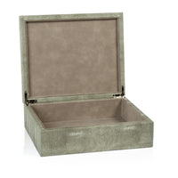 Zodax Molfeta Shagreen Leather Decorative Box, Large