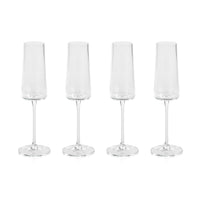 Zodax Benin Textured Champagne Flutes, Set of 4