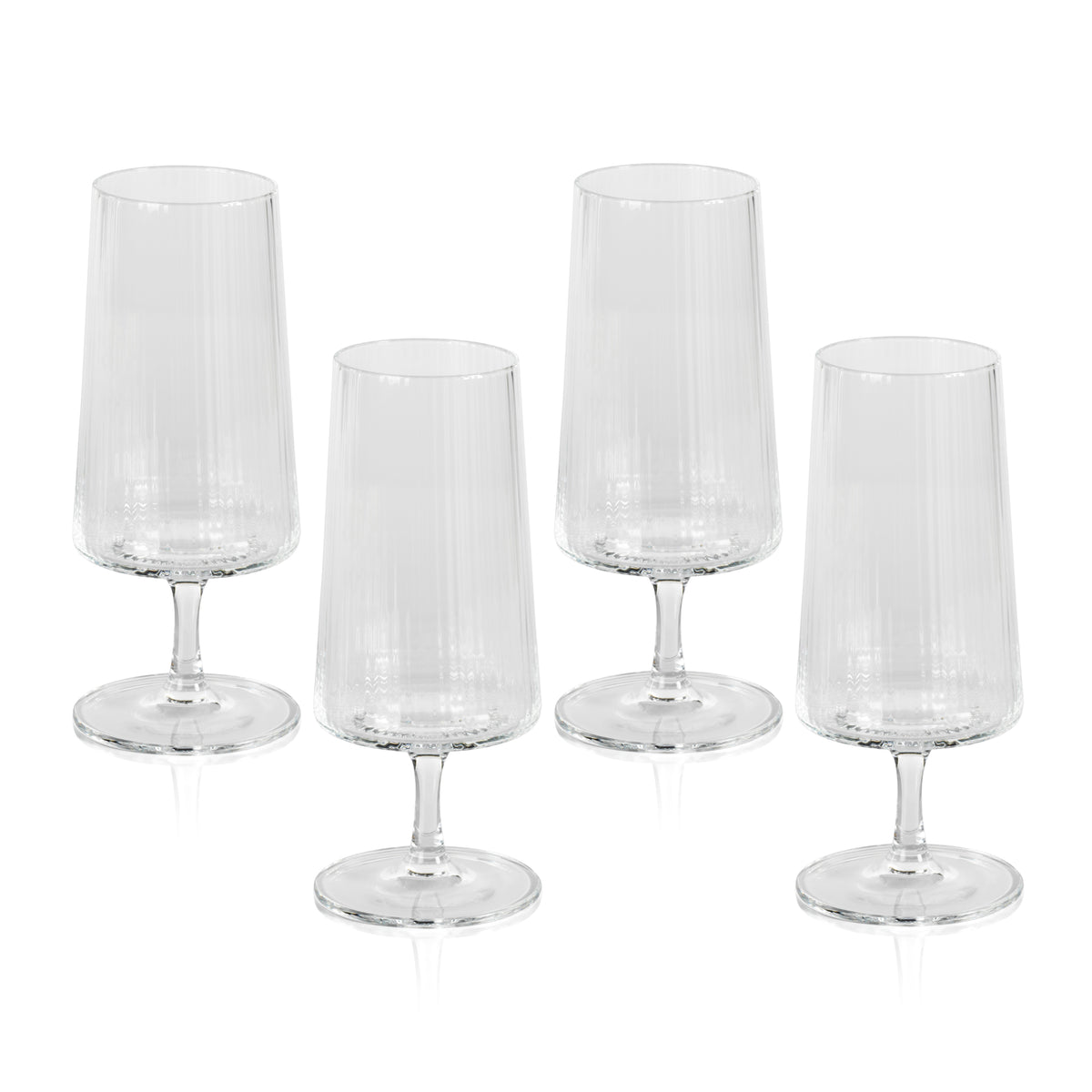 Zodax Benin Fluted Textured Cocktail Glasses, Set of 4