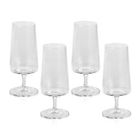 Zodax Benin Fluted Textured Cocktail Glasses, Set of 4