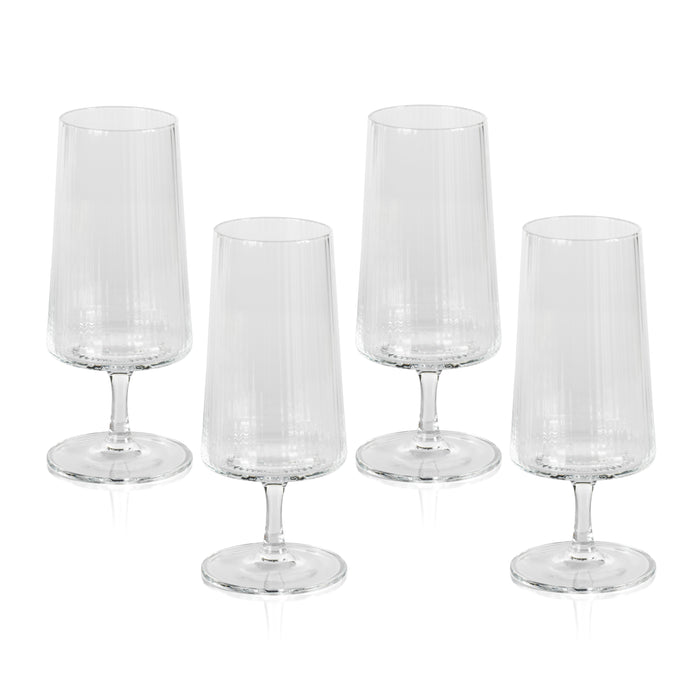 Zodax Benin Fluted Textured Cocktail Glasses, Set of 4