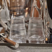 Zodax Benin Taper Up Textured All Purpose Glasses, Set of 4