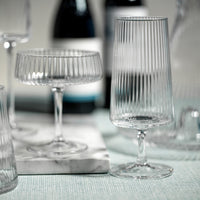 Zodax Benin Fluted Textured Martini Glasses, Set of 4