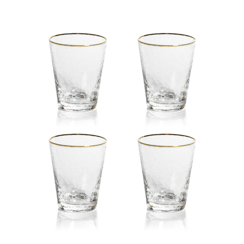 Zodax Cappelletti Tapered Double Old Fashioned Glasses, Set of 4