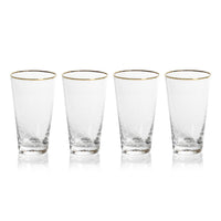 Zodax Cappelletti Tapered Highball Glasses, Set of 4