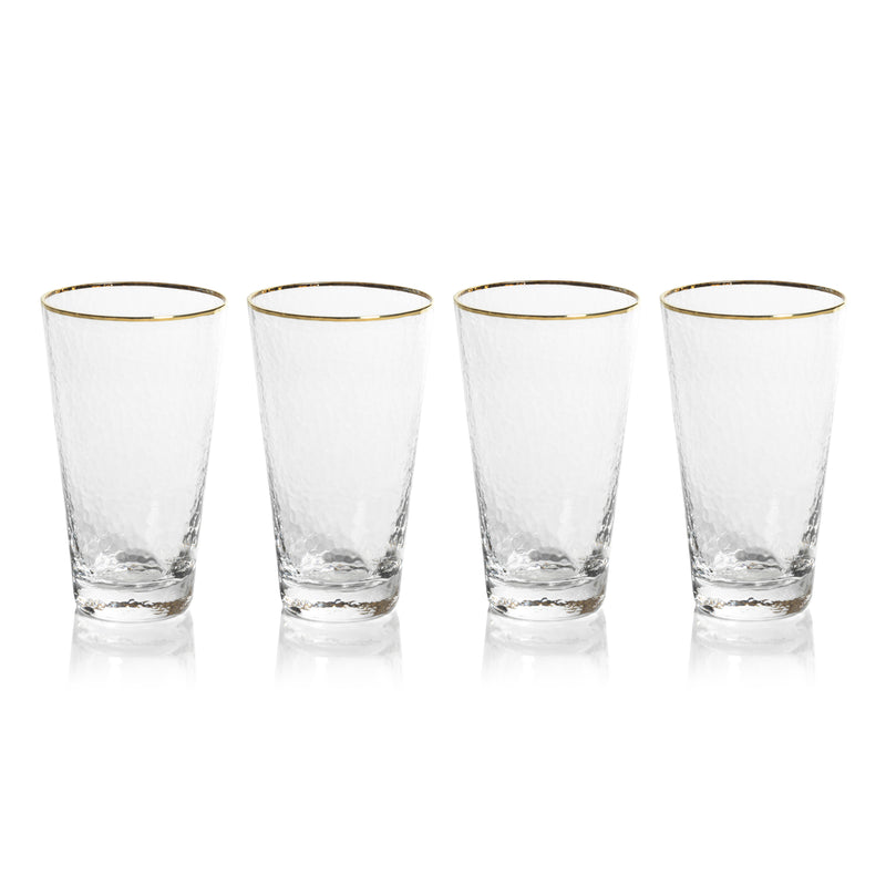 Zodax Cappelletti Tapered Highball Glasses, Set of 4