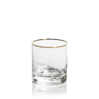 Zodax Cappelletti Hammered Double Old Fashioned Glasses, Set of 4