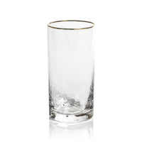 Zodax Cappelletti Hammered Highball Glasses, Set of 4